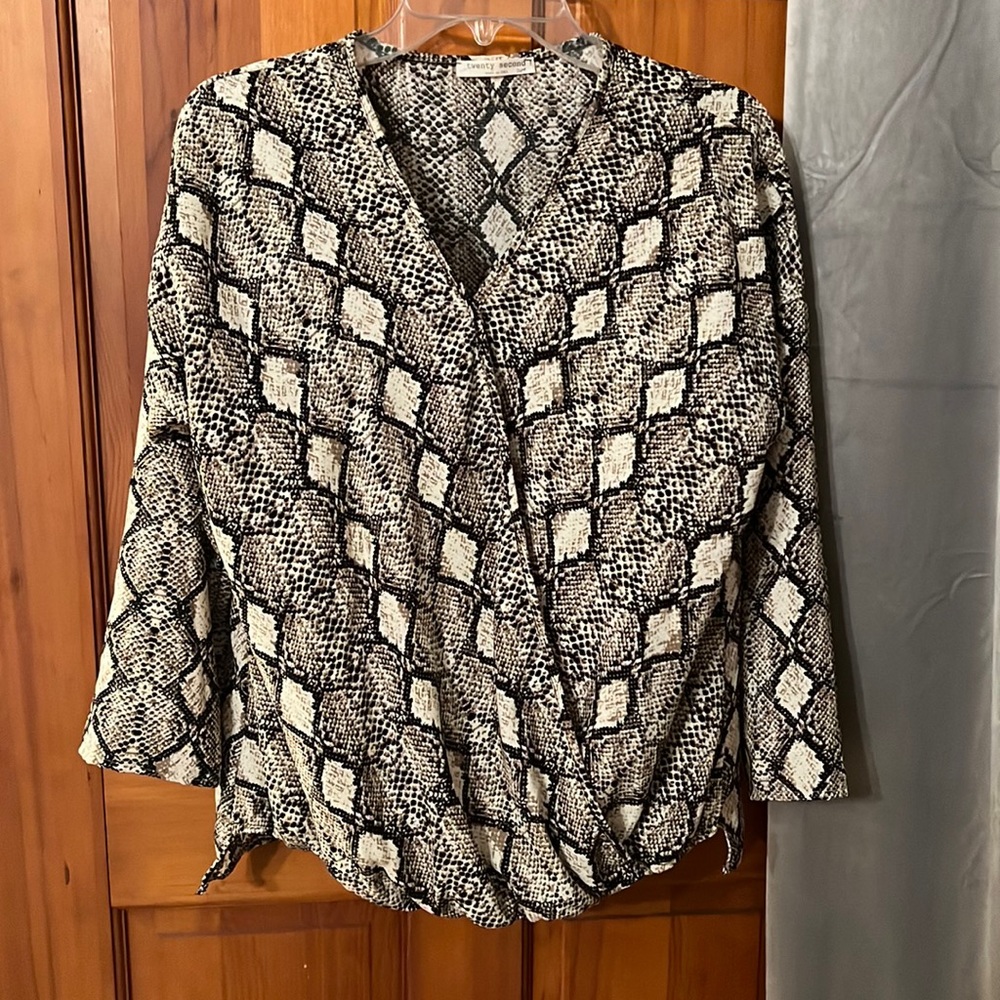 Twenty Second 22nd Snake Skin Blouse Small